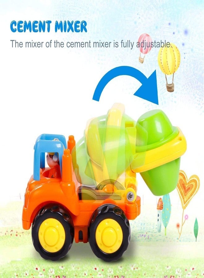 PRIMEFAIR Automobile Unbreakable Friction Cars Construction Tractor, Bulldozer, Cement Mixer Truck, Dumper for 1, 2, 3, Year Old Boy Girl Toddler Baby Kid Gift (4 Friction-07) - Image 3